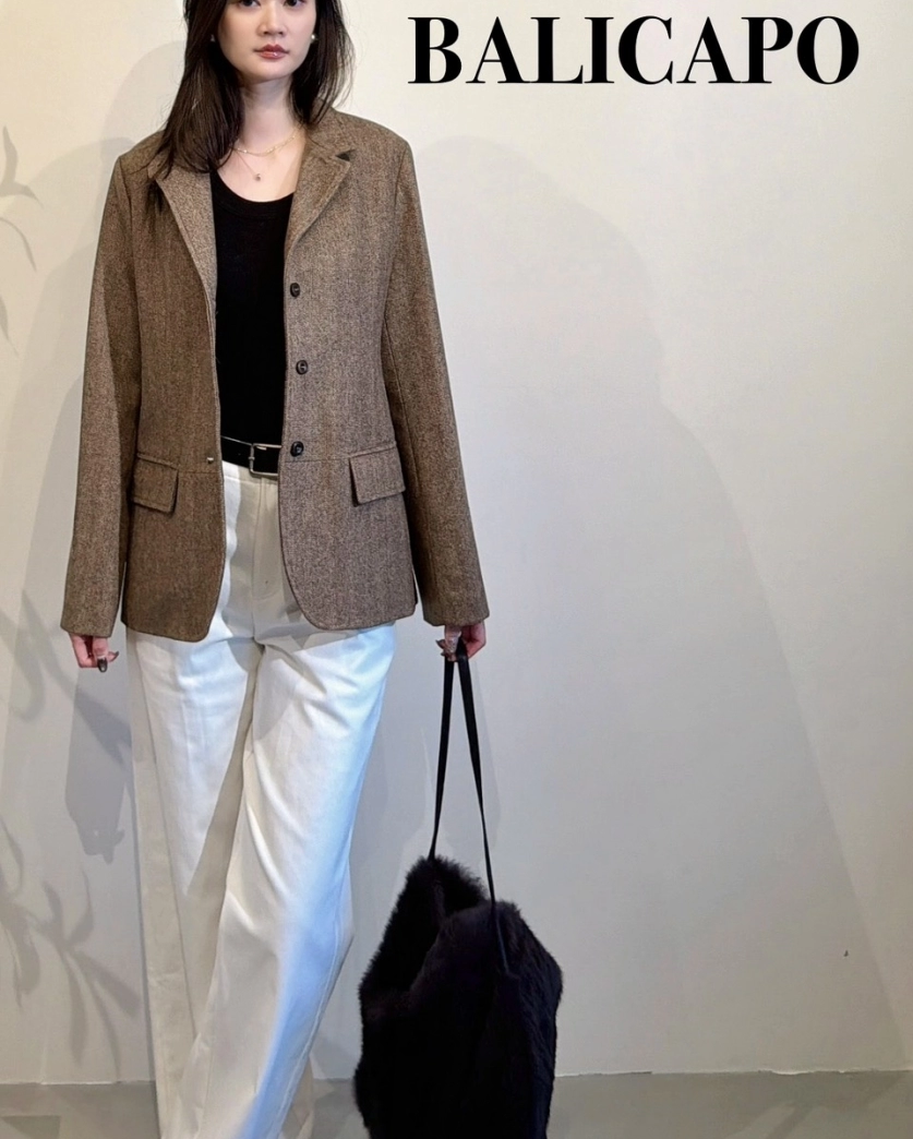 極簡老錢羊毛西裝外套