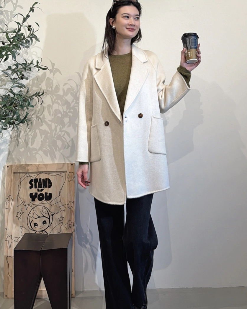 羊毛大衣 中版 輕軟羊毛