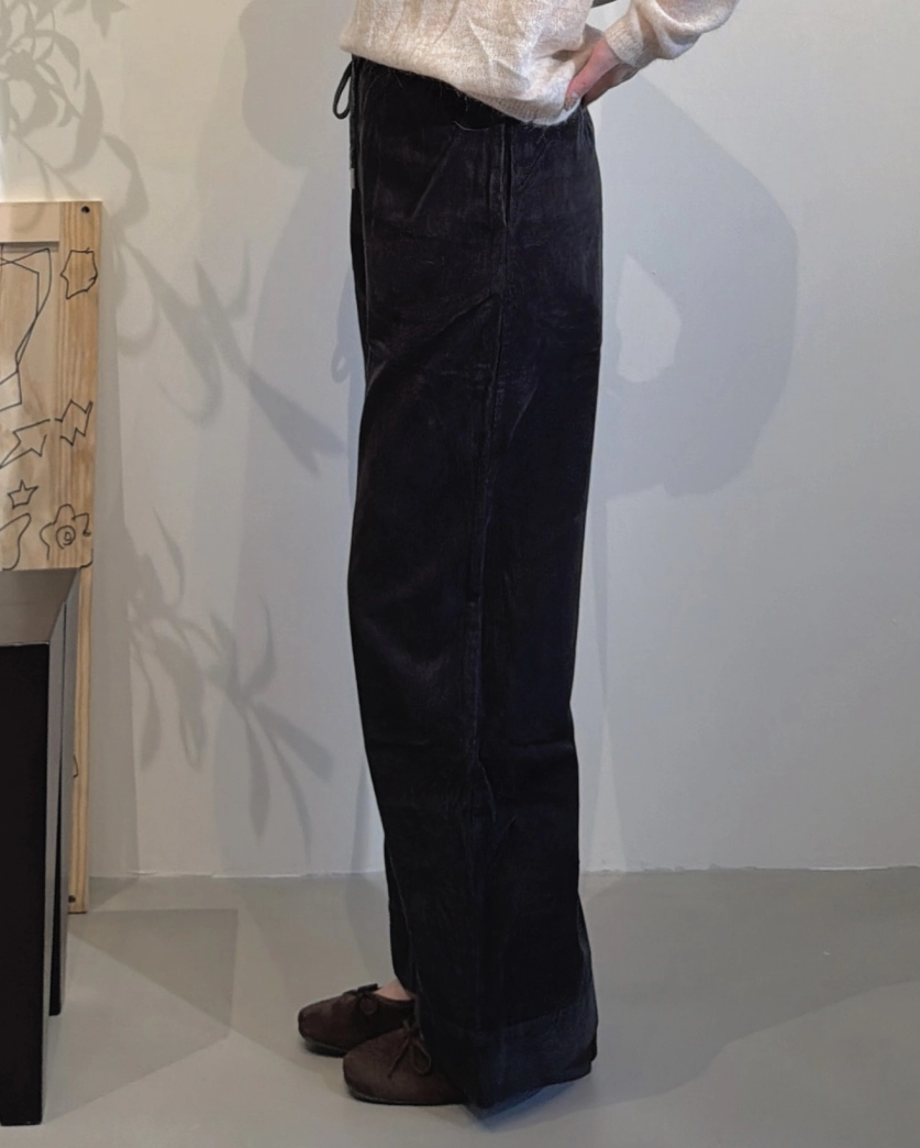 復古燈芯絨闊腿褲