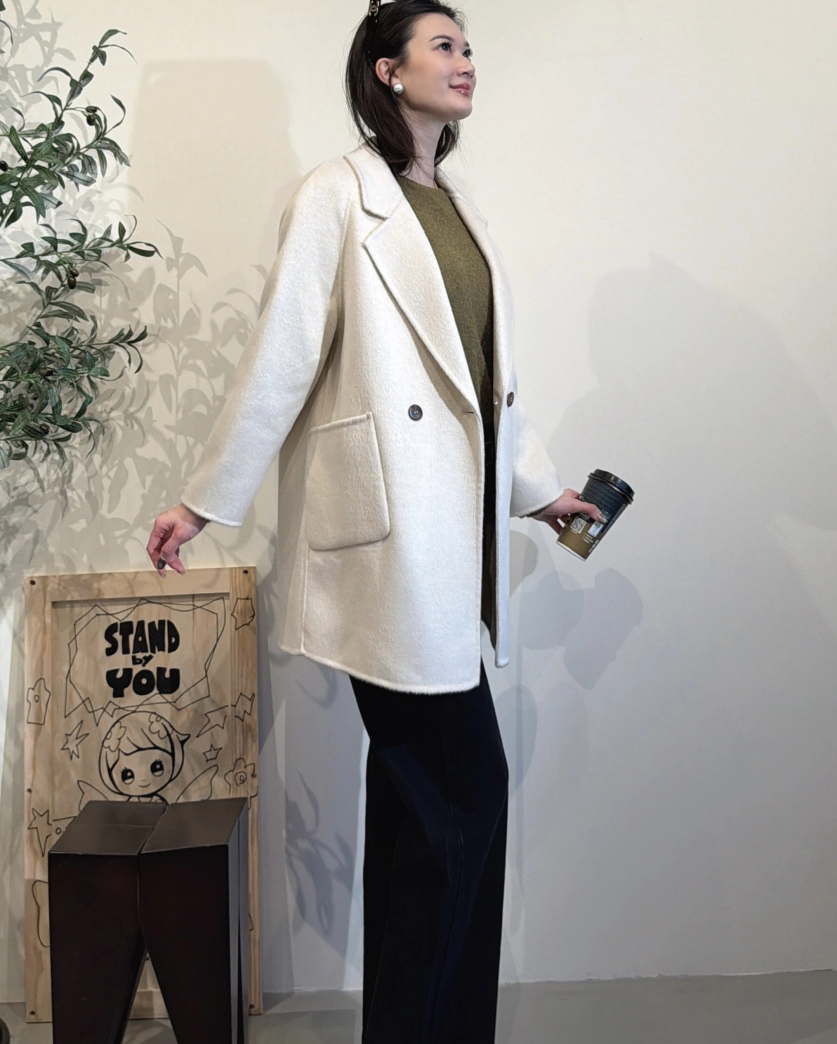 羊毛大衣 中版 輕軟羊毛