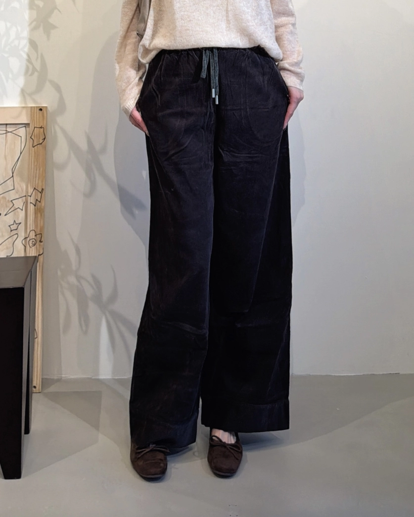 復古燈芯絨闊腿褲